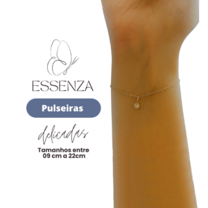 Pulseira Essenza D´oro com pingente 4mm