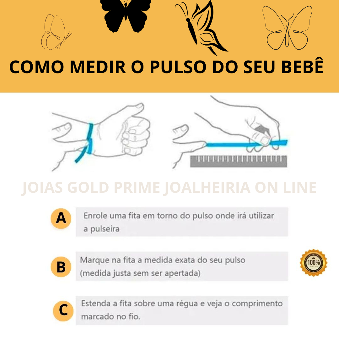 Pulseira Essenza Linha Bebê Ouro 18K com pingente 4mm - Imagem 2