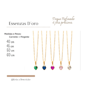 Conjunto Essenza Colar e pingente Ouro 18k
