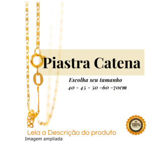 Colar Piastra Catena Ouro 18k